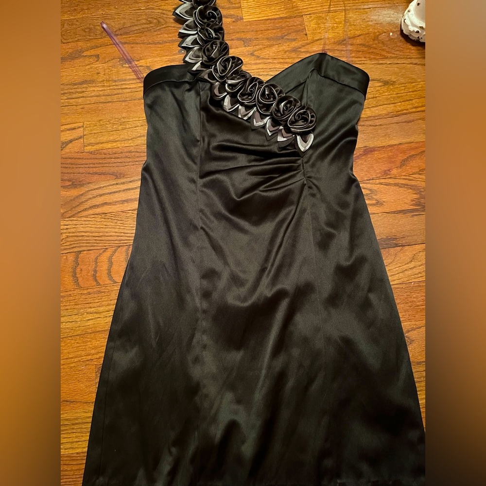 Black, silk, formal dress